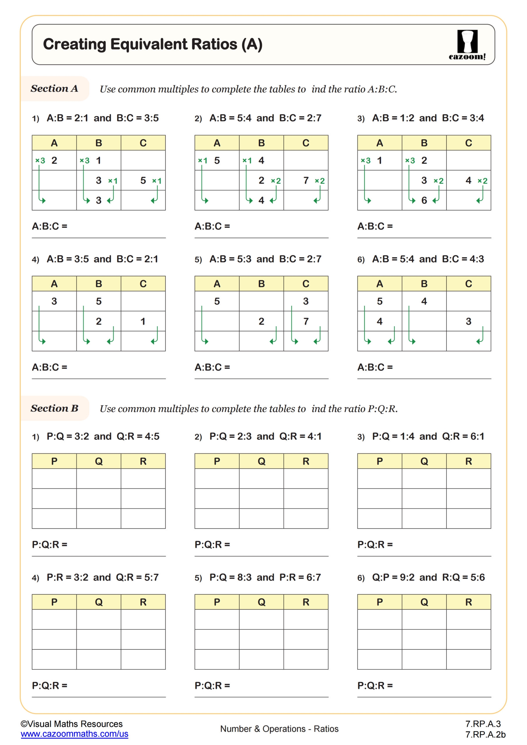 7th Grade Ratio And Proportional Relationships Worksheets PDF Printable Worksheets Cazoom Math