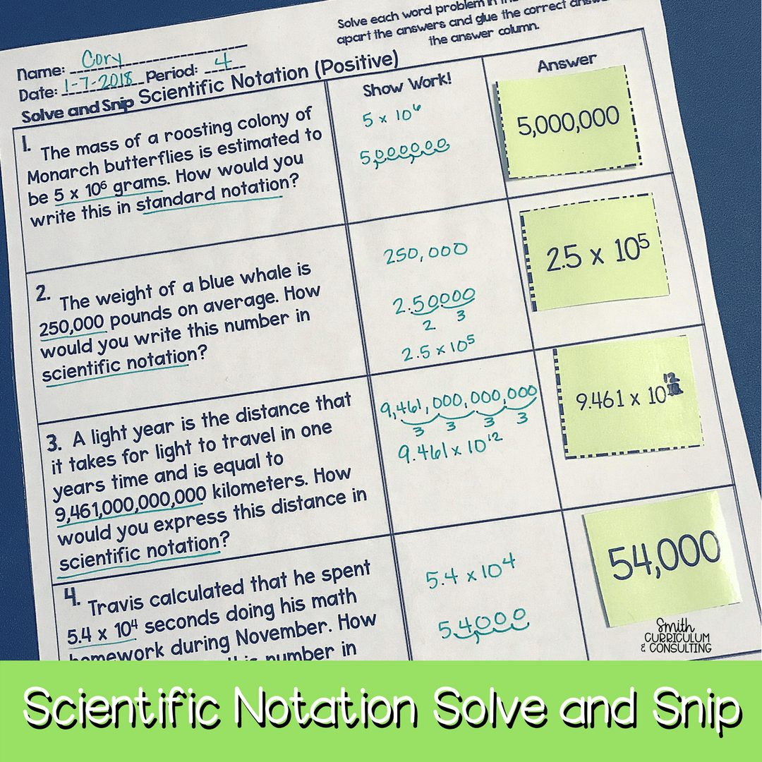 8 Engaging Activities For Scientific Notation Smith Curriculum And Consulting 8 Engaging Activities For Scientific Notation Smith Curriculum And Consulting