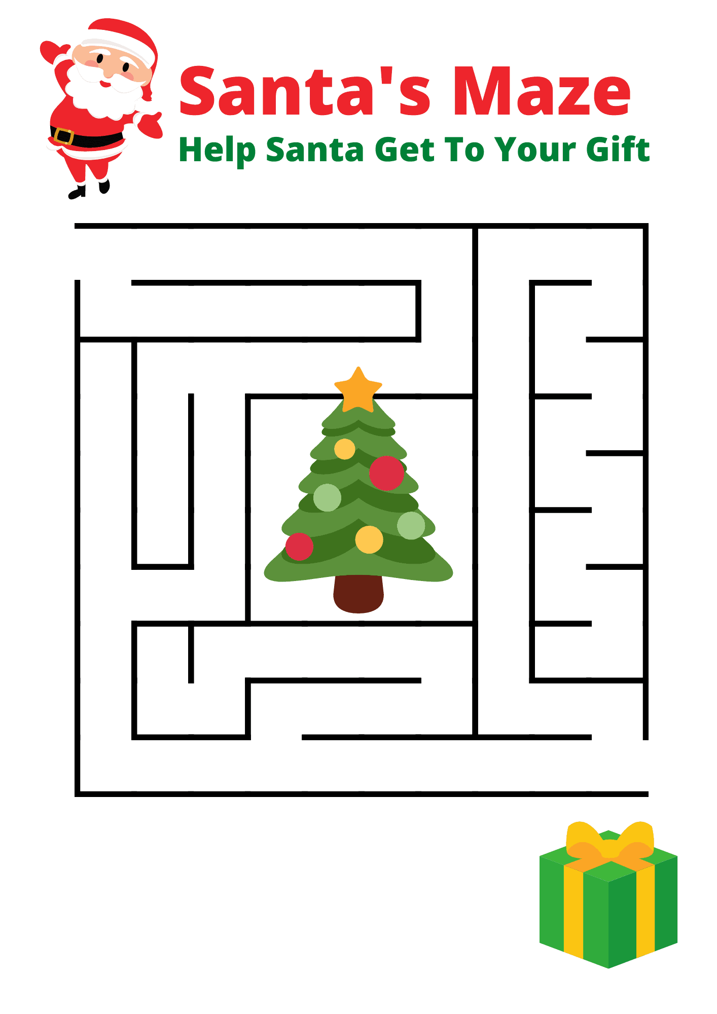 Christmas Mazes Worksheets Christmas Mazes Worksheets