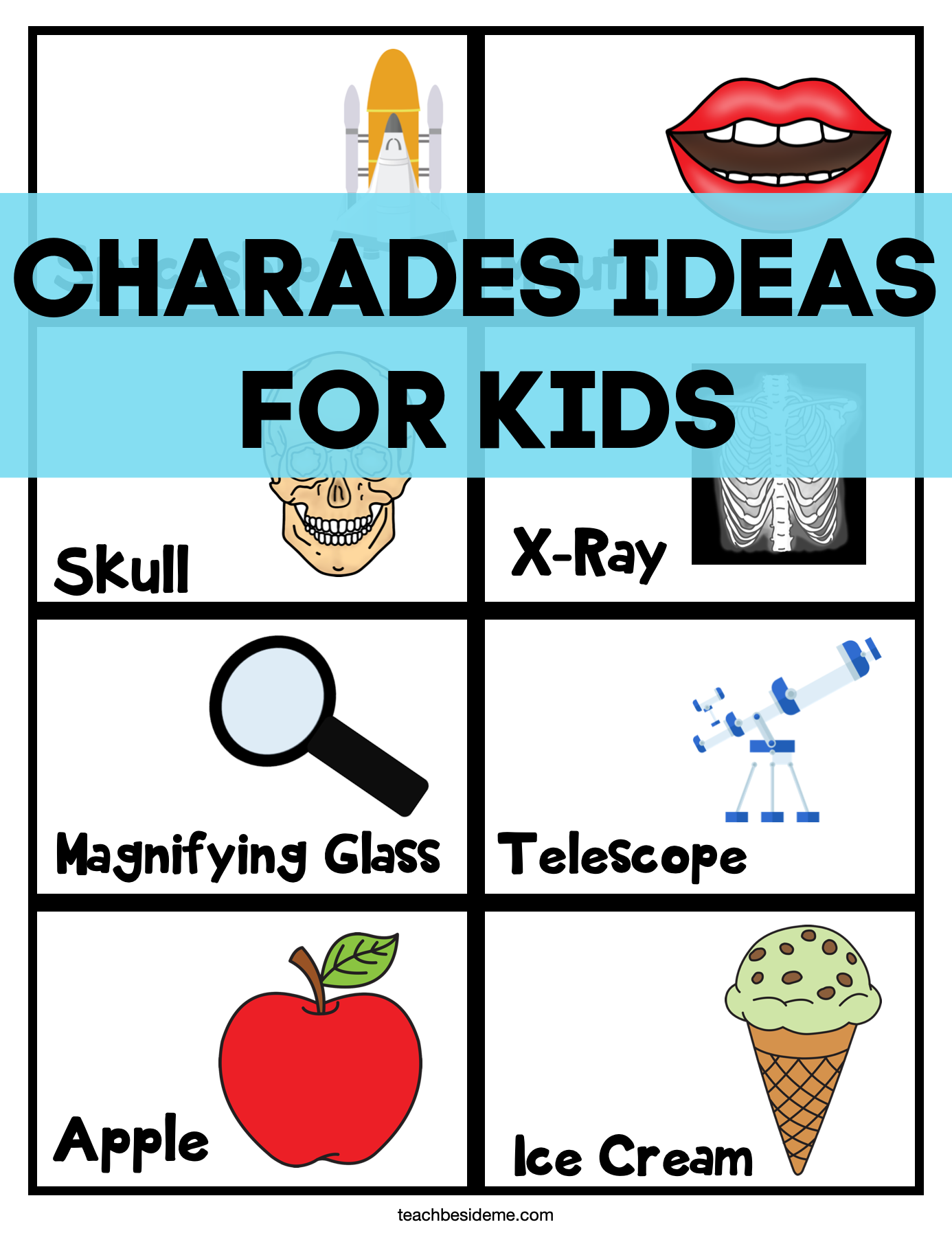 96 Printable Charades Ideas For Kids Teach Beside Me