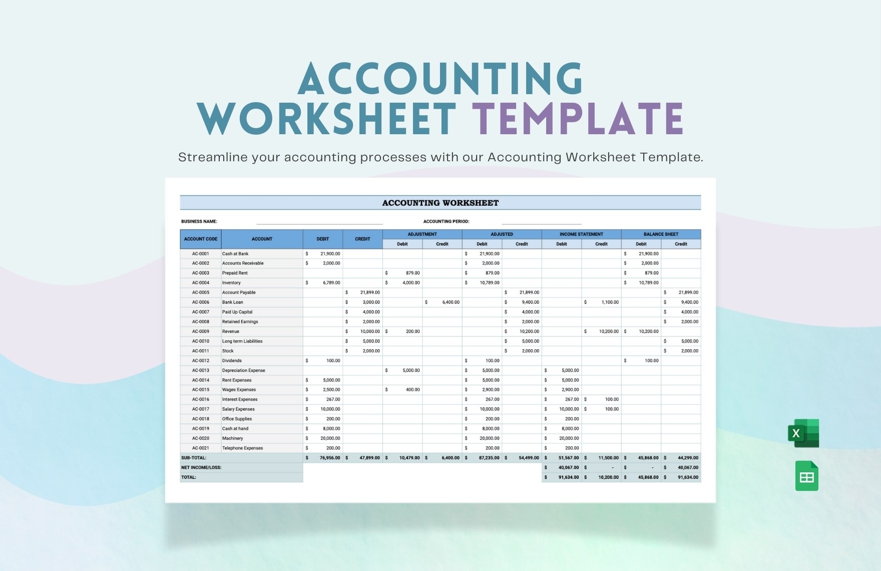 Accounting Worksheet Template In Excel Google Sheets Download Template Accounting Worksheet Template In Excel Google Sheets Download Template