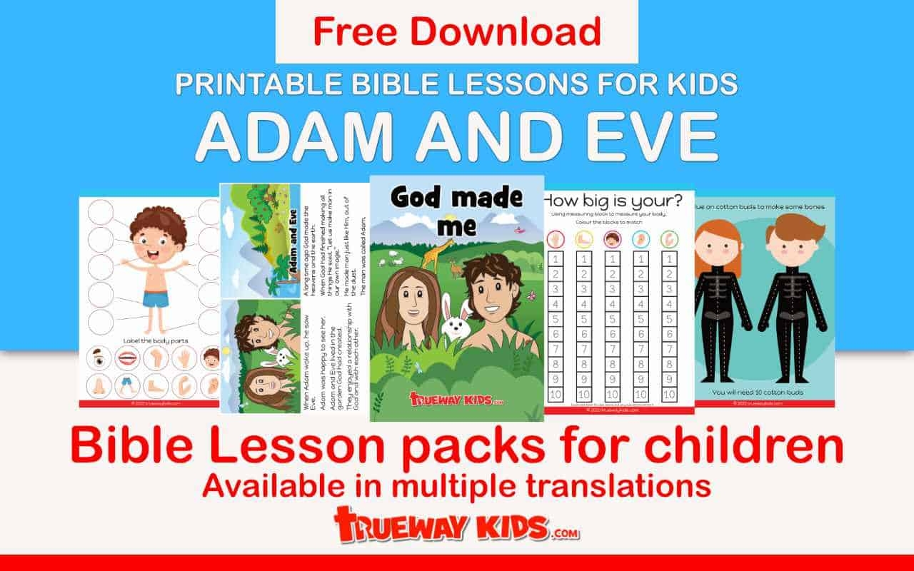 Adam And Eve God Made Me Bible Lesson For Kids Trueway Kids