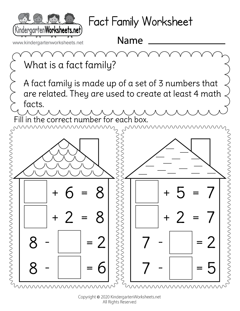 Addition Facts Worksheets Printable