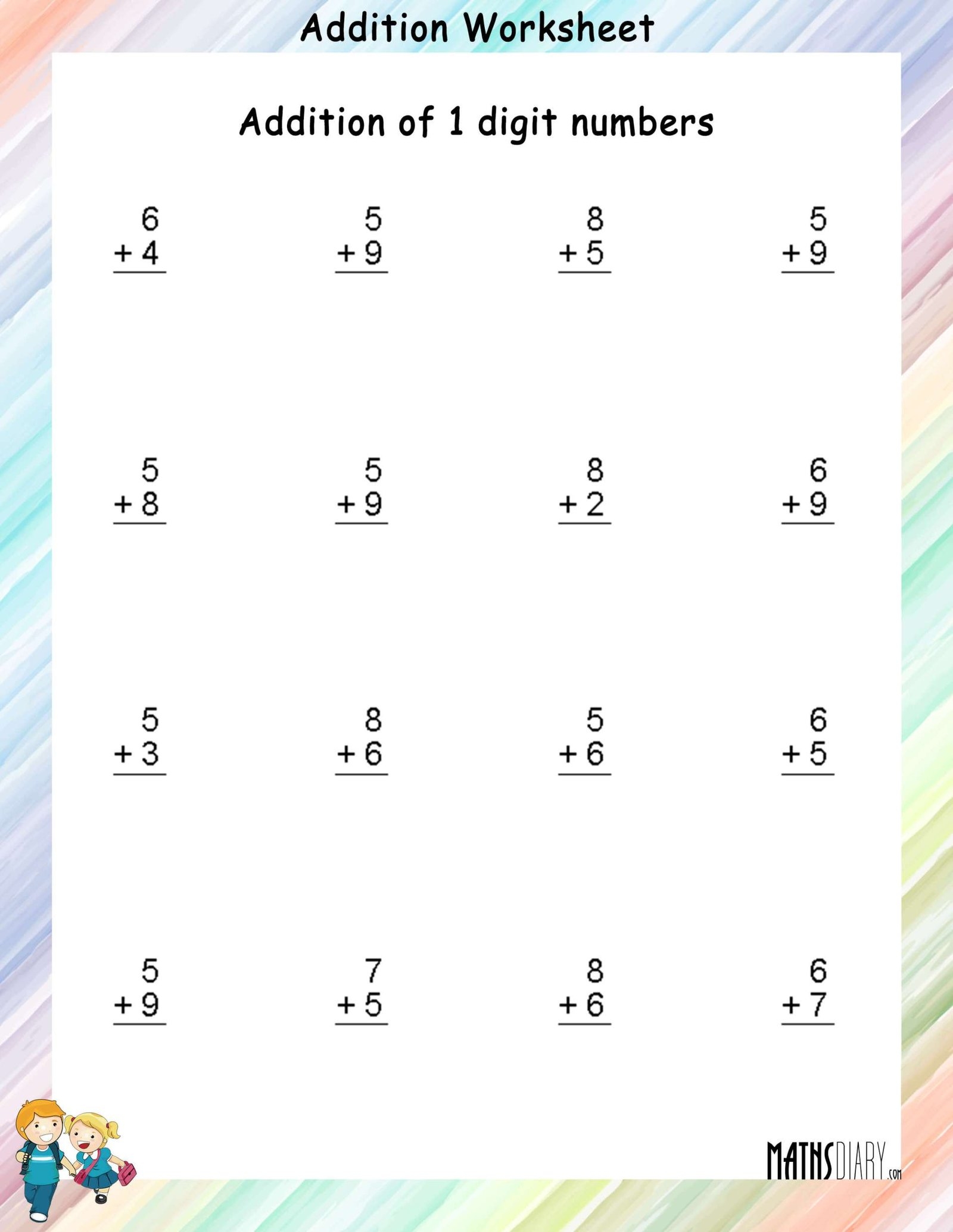 Addition Nursery Math Worksheets Addition Nursery Math Worksheets