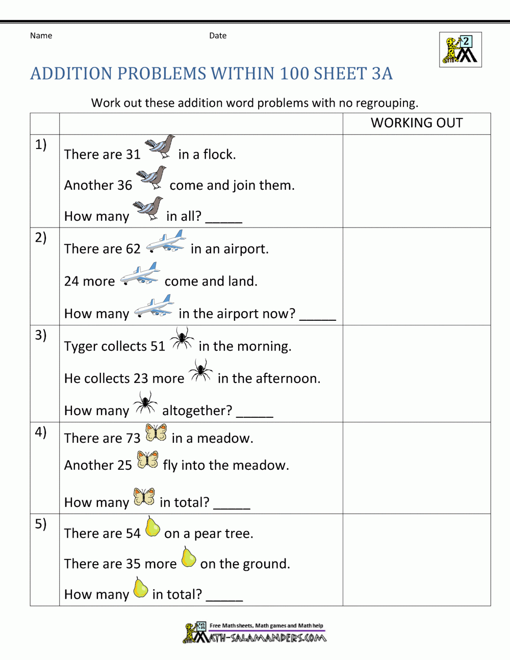 Grade 2 Addition Printable Worksheets Grade 2 Addition Printable Worksheets