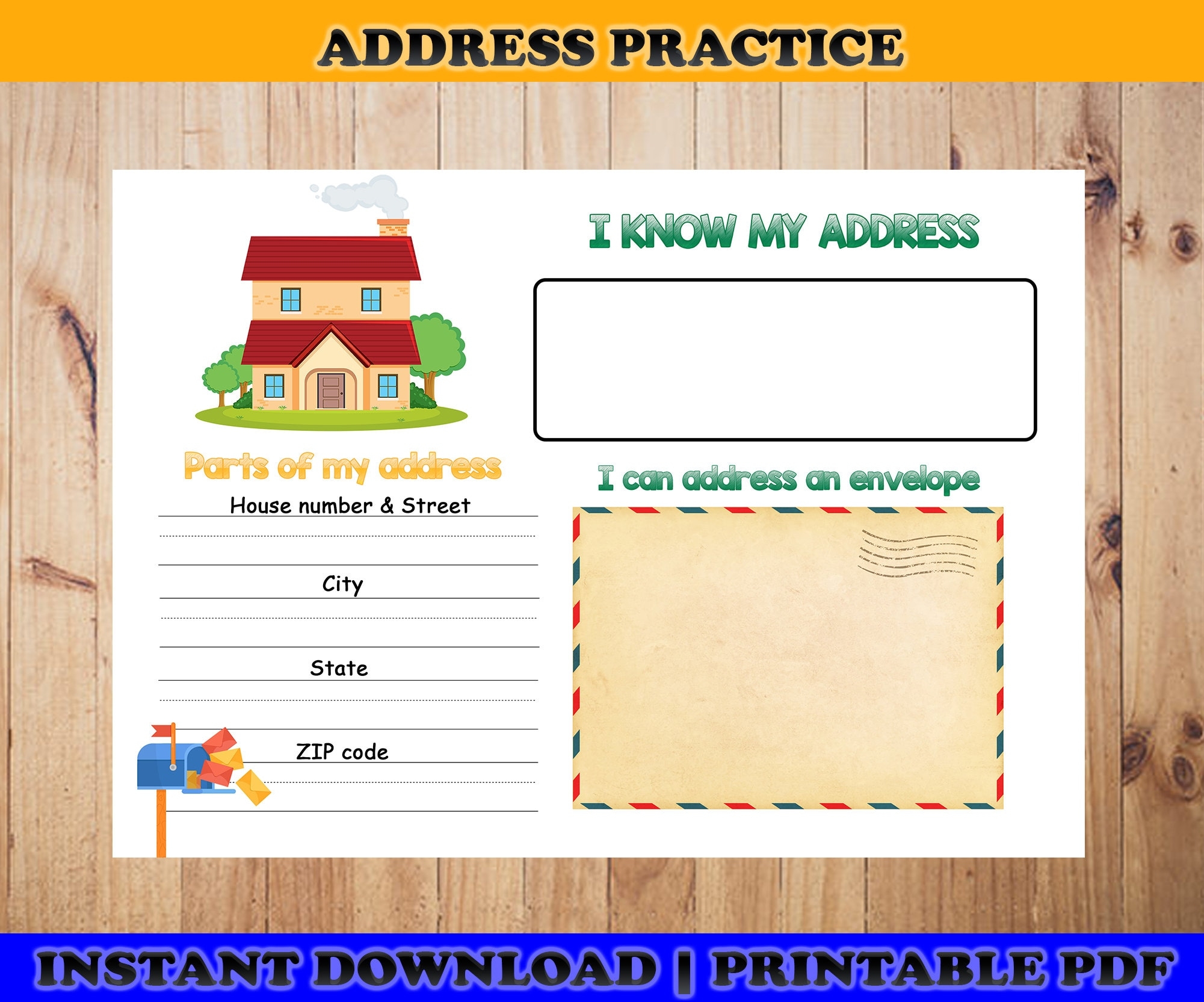 My Address Worksheet Free Printable