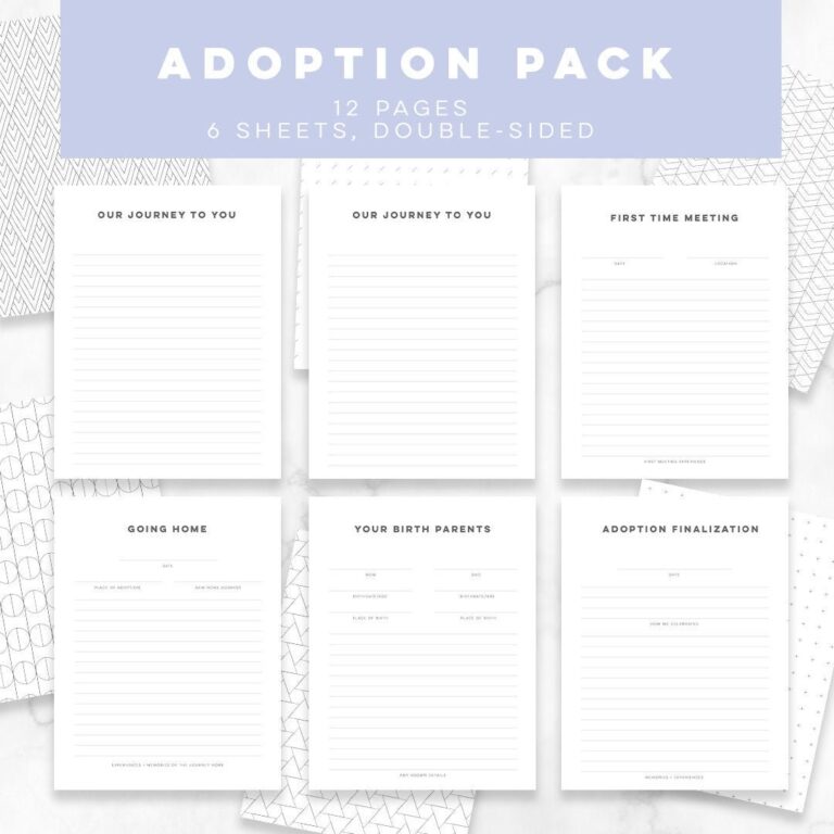 ADOPTION JOURNAL Pages Modern Baby Book Adoption Journal Adoption Journey Baby Memory Book Pregnancy Memory Book Adoption Baby Book Etsy