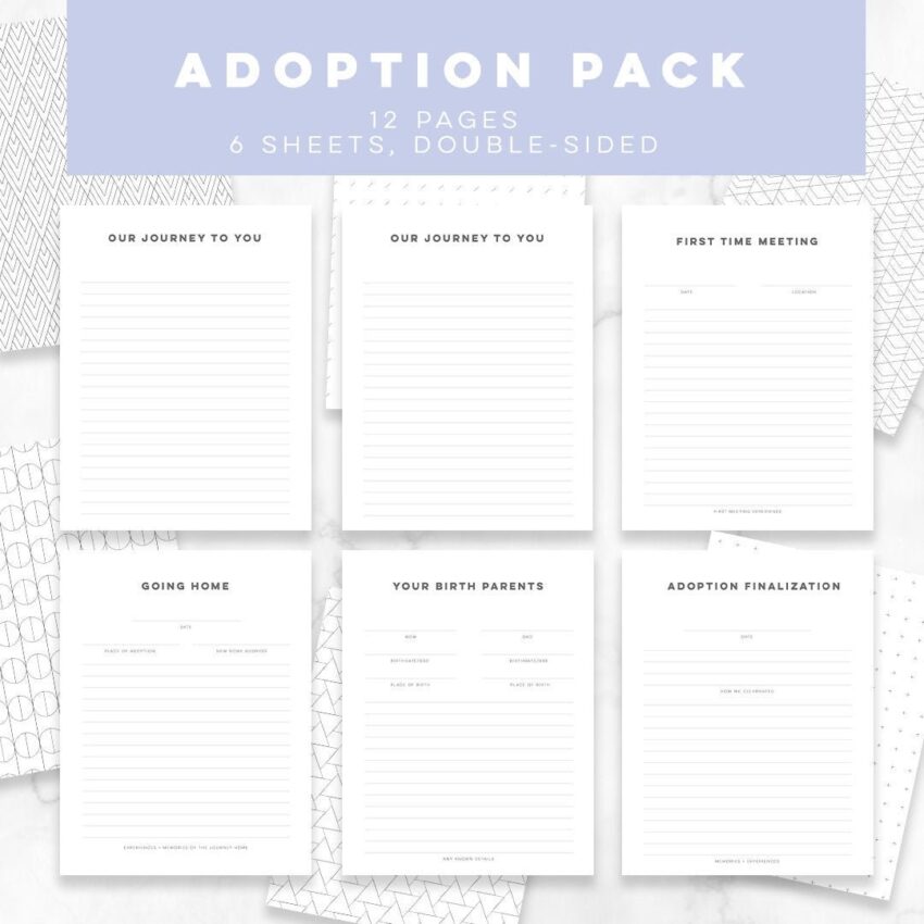 ADOPTION JOURNAL Pages Modern Baby Book Adoption Journal Adoption Journey Baby Memory Book Pregnancy Memory Book Adoption Baby Book Etsy