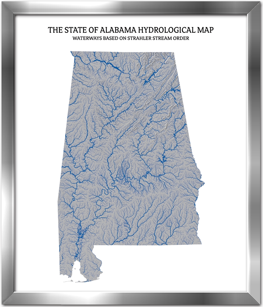 Alabama Rivers Lakes US River Maps