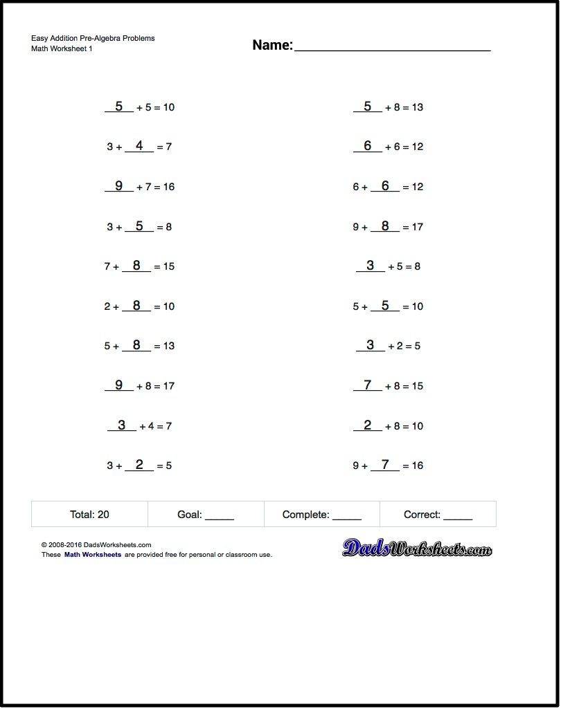 Algebra Worksheets Worksheets Library