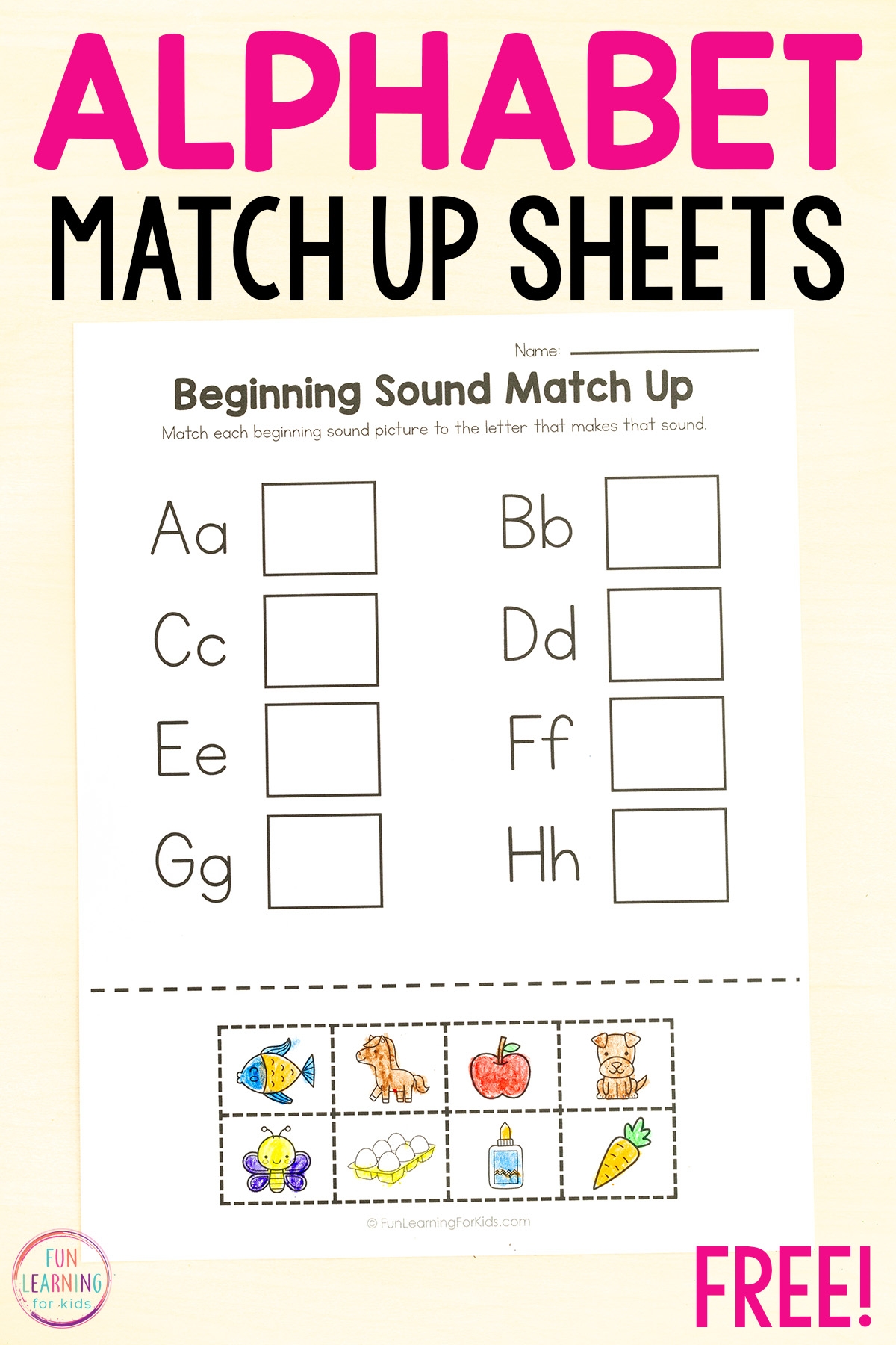 Alphabet Beginning Sound Match Up Worksheets Alphabet Beginning Sound Match Up Worksheets