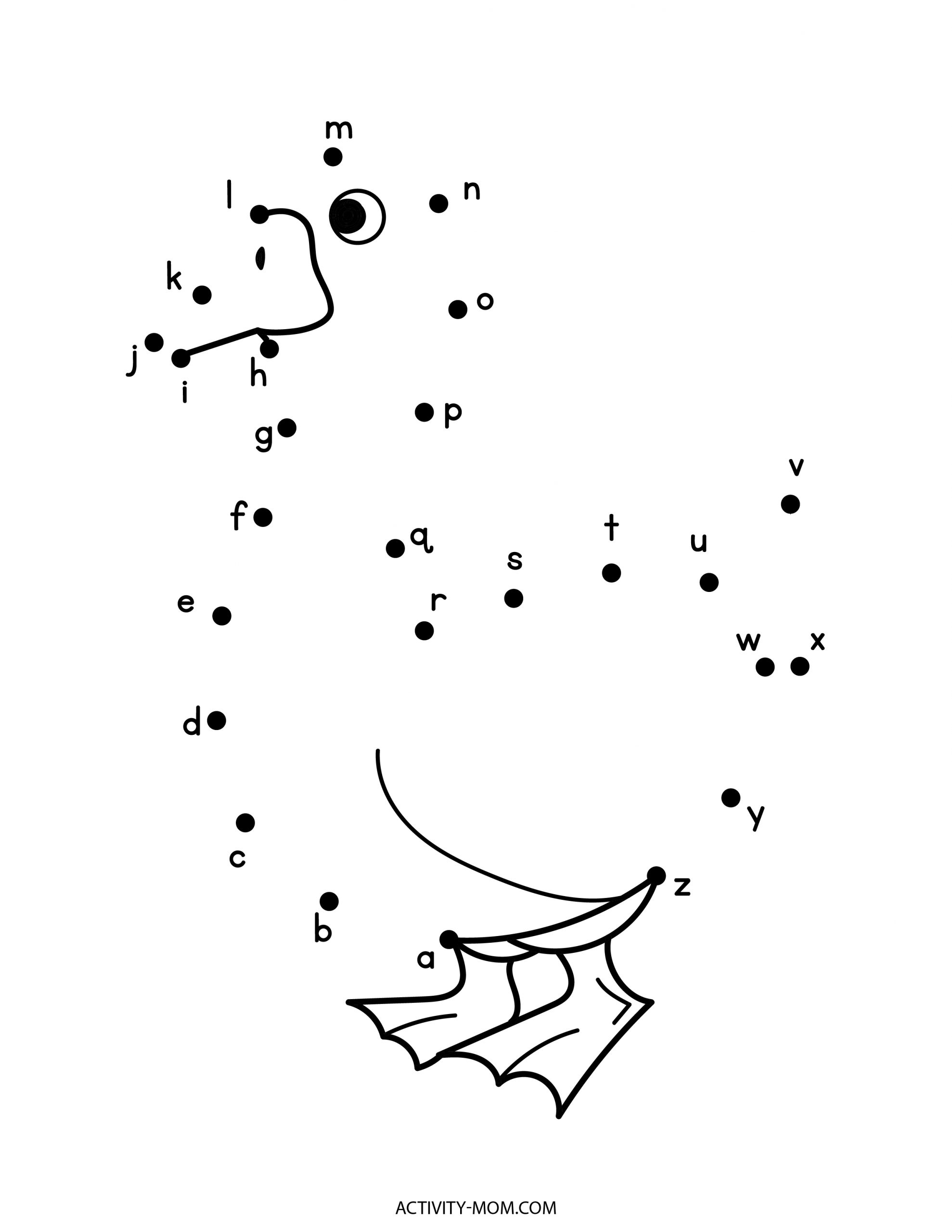 Alphabet Dot To Dot Worksheets free Printable The Activity Mom