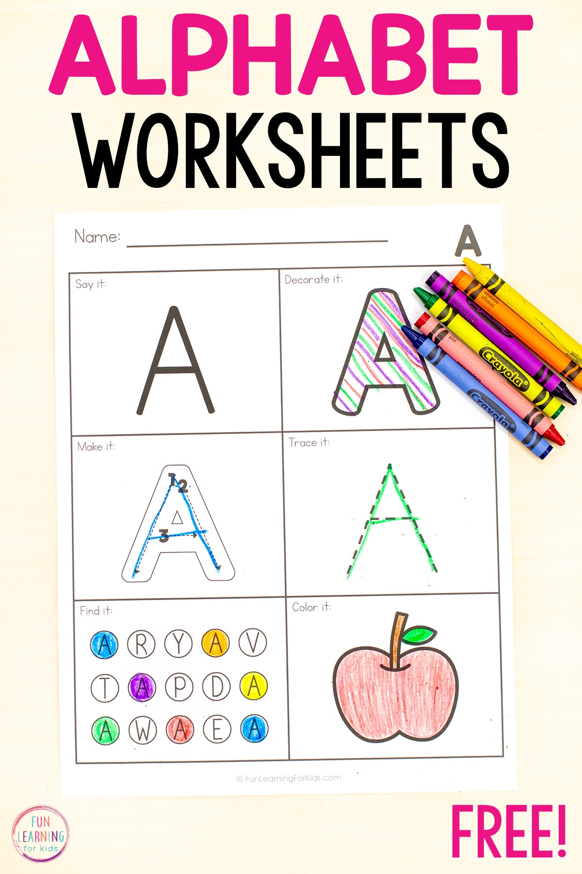 Letter A Toddler Worksheets Free Printables