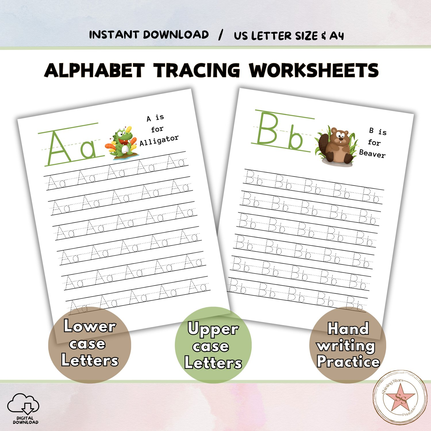 Alphabet Trace Worksheet Printable Alphabet Trace Worksheet Printable