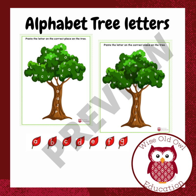 Alphabet Tree Small And Capital Letters