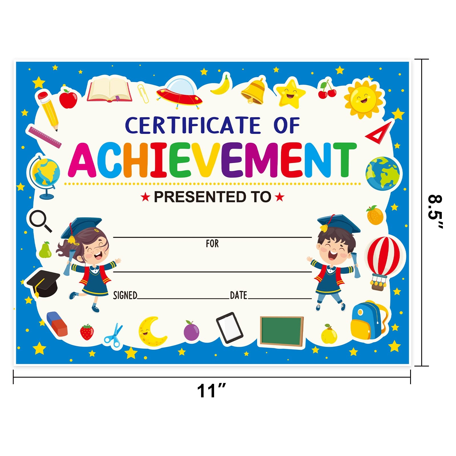 Amazon 35 Pcs Certificate Of Achievement For Kids School Award Certificates Graduation Certificate Of Completion Preschool Kindergarten Certificates Awards For Students Printable 8 5 X 11 Blue Star Office Products Amazon 35 Pcs Certificate Of Achievement For Kids School Award Certificates Graduation Certificate Of Completion Preschool Kindergarten Certificates Awards For Students Printable 8 5 X 11 Blue Star Office Products