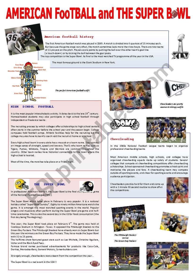 Super Bowl Reading Comprehension Worksheets Super Bowl Reading Comprehension Worksheets