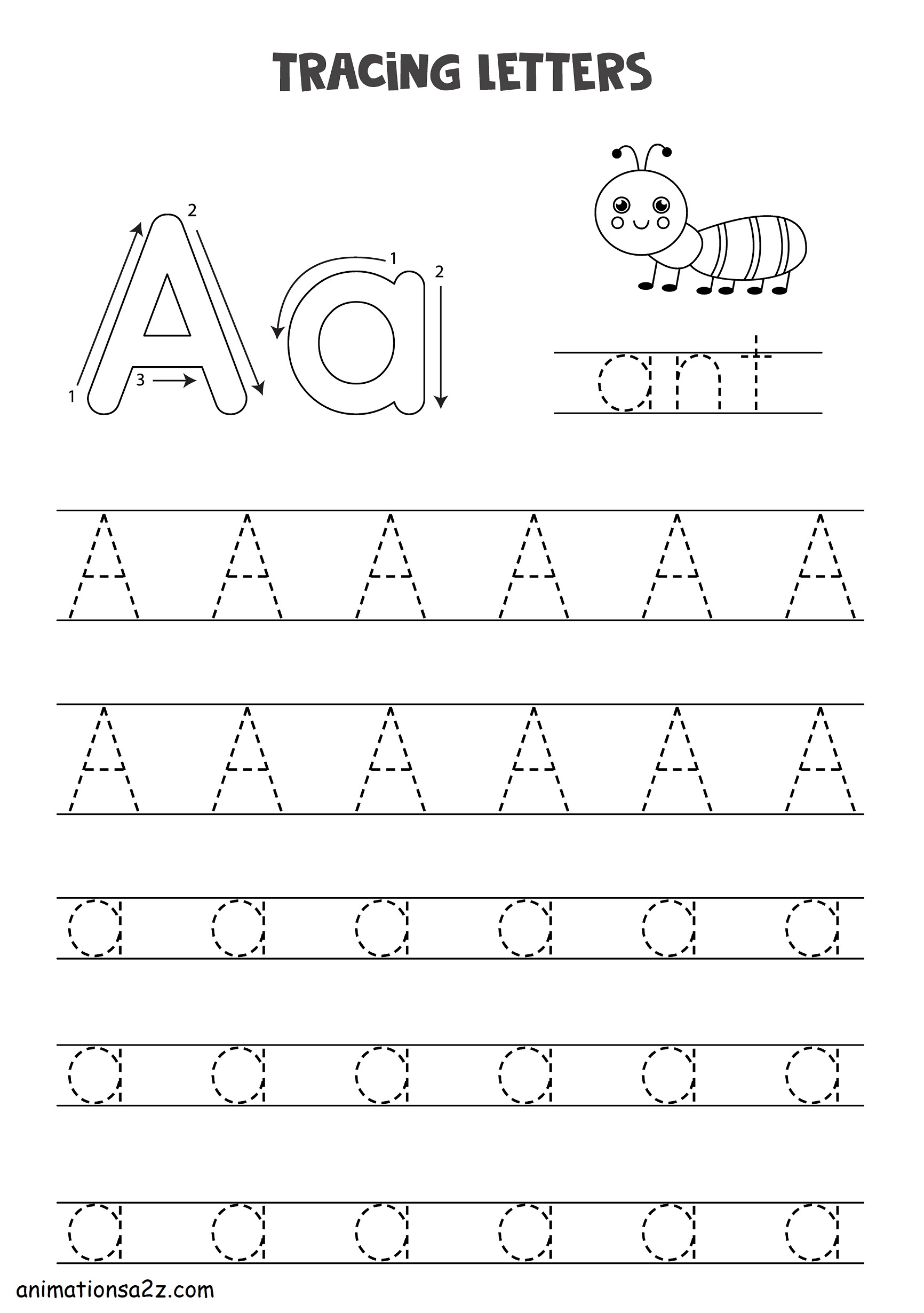 Animations A2z Tracing Letters A To Z Worksheets Animations A2z Tracing Letters A To Z Worksheets