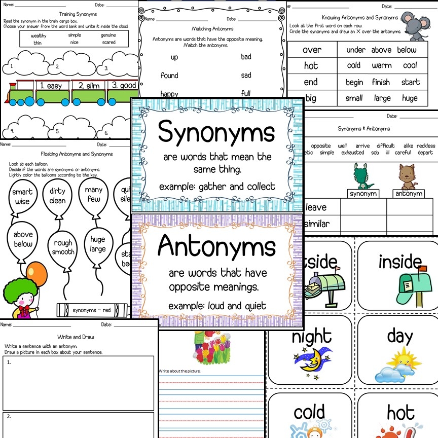 Antonyms Synonyms Worksheets Made By Teachers