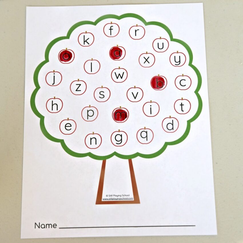 Apple Tree Alphabet Letter Game Still Playing School