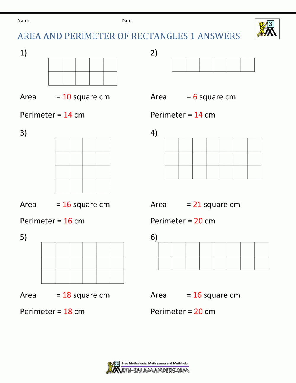 Grade 2 Perimeter Worksheets Free