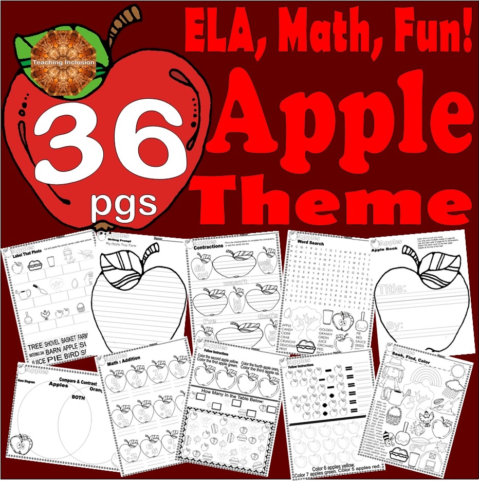 Apple Math Worksheets