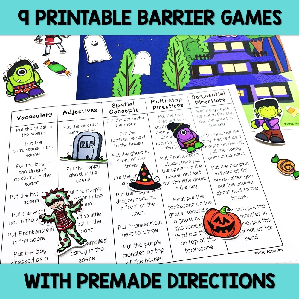 Barrier Games Bundle Speech Therapy Speaking And Listening Skills Allison Fors Inc Barrier Games Bundle Speech Therapy Speaking And Listening Skills Allison Fors Inc