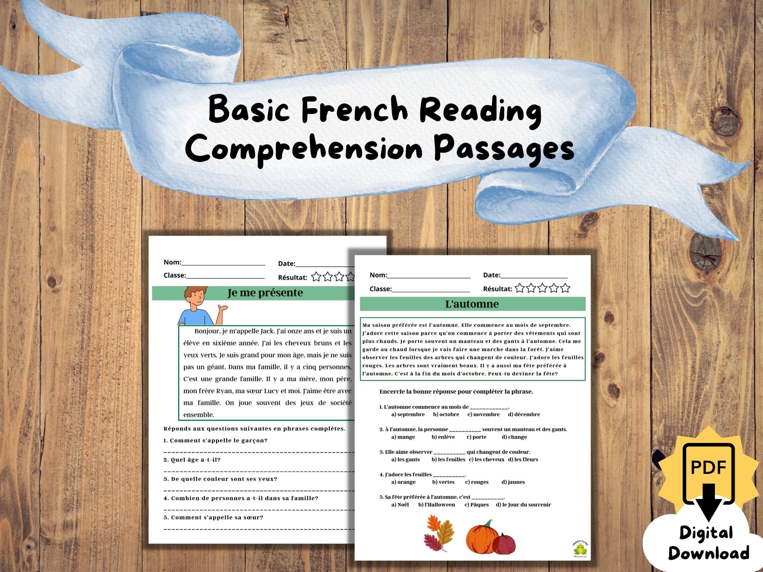 Basic French Reading Comprehension french Learning Classroom Printable Reading Passages Beginner Levels Basic French Themes vocabulary Etsy Basic French Reading Comprehension french Learning Classroom Printable Reading Passages Beginner Levels Basic French Themes vocabulary Etsy
