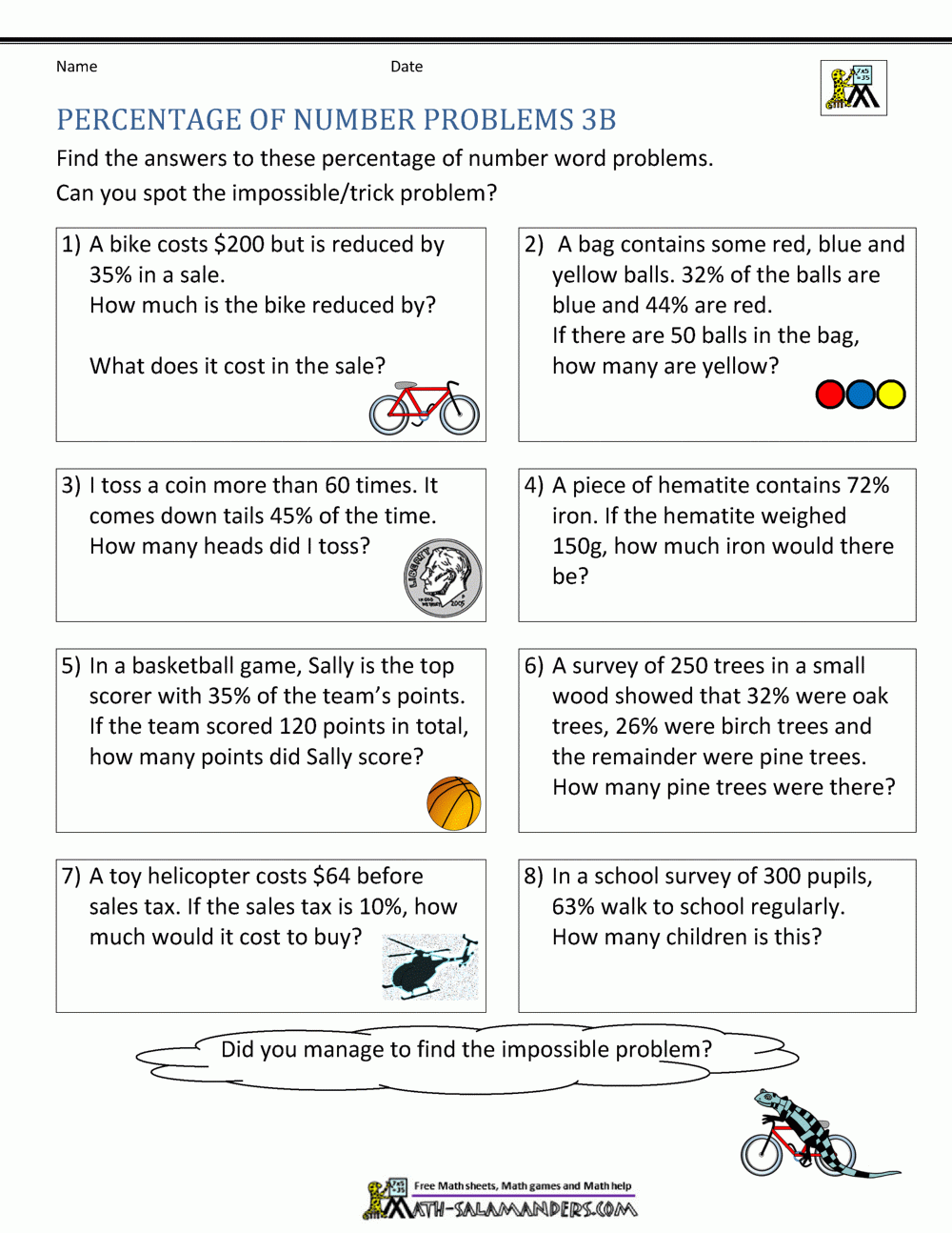 Basic Percentage Word Problems