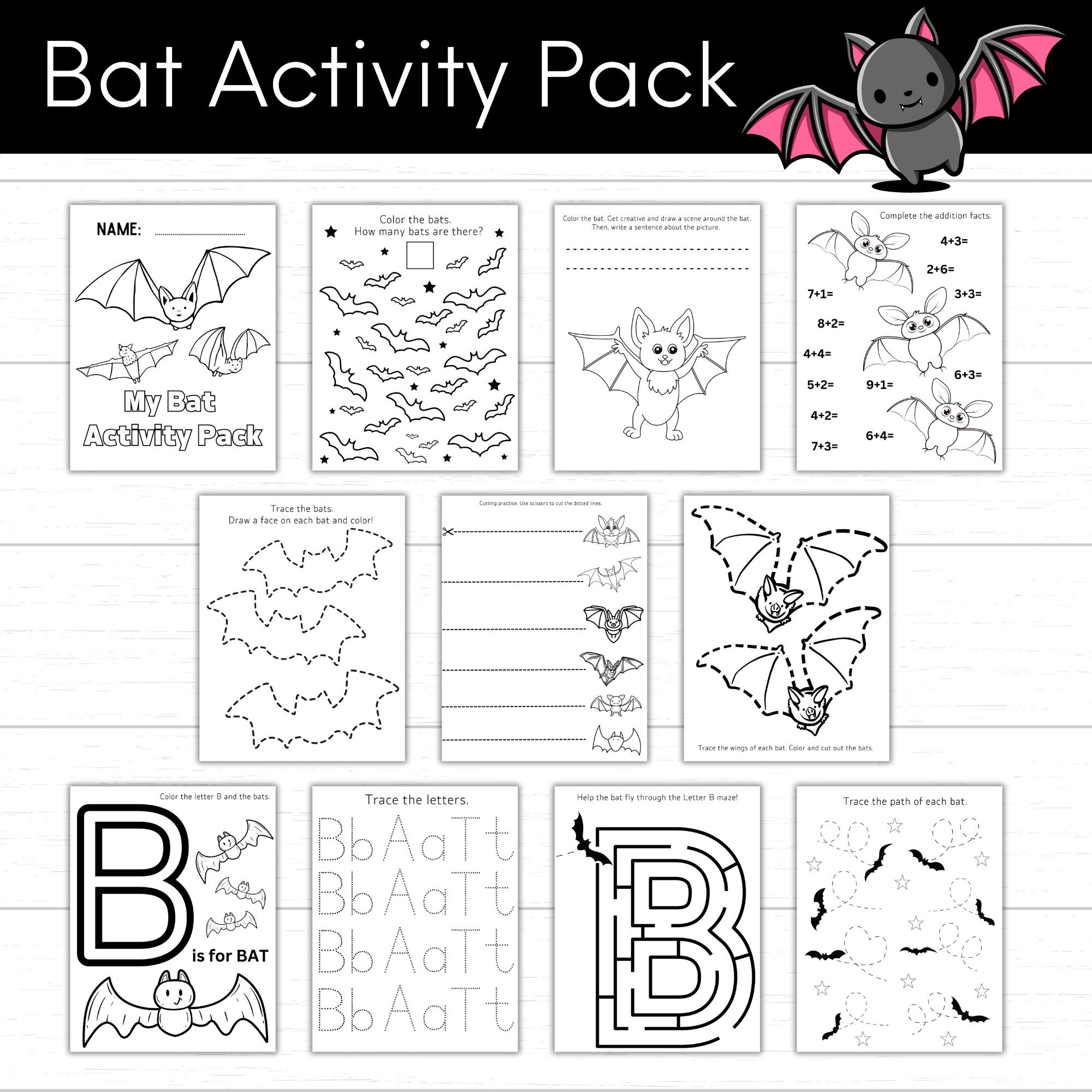 Bat Activity Pack Printable Bat Worksheets Bat Unit Bat Learning Set Printable Bat Activities Halloween Printable Halloween Worksheet Etsy Bat Activity Pack Printable Bat Worksheets Bat Unit Bat Learning Set Printable Bat Activities Halloween Printable Halloween Worksheet Etsy