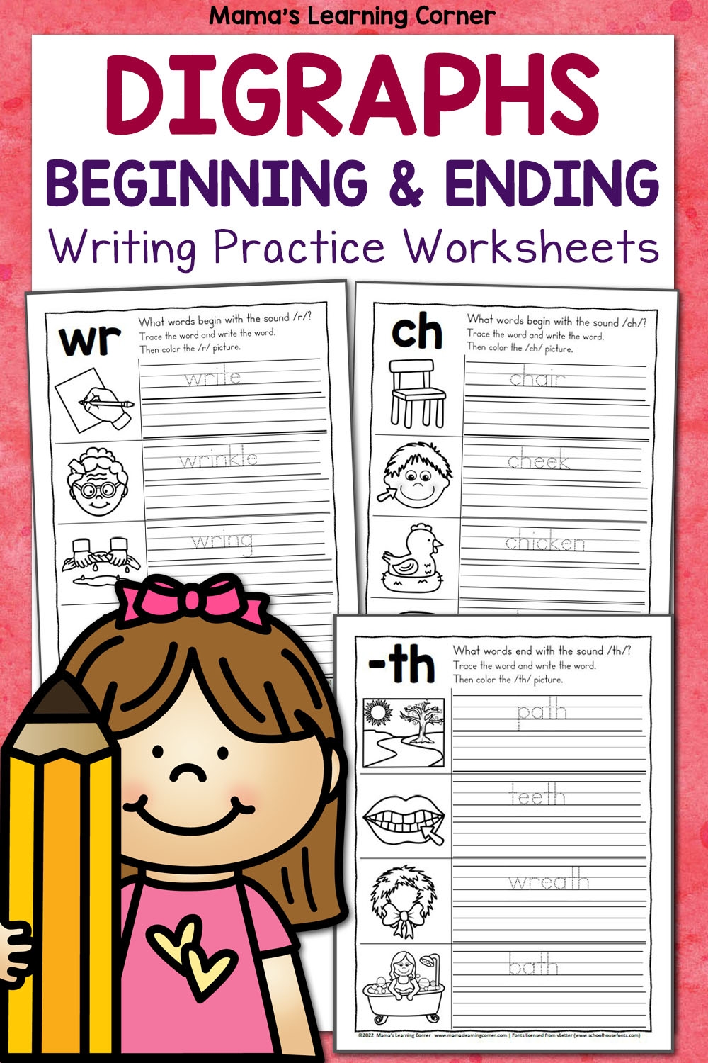 Beginning And Ending Digraph Writing Practice Worksheets Mamas Learning Corner Beginning And Ending Digraph Writing Practice Worksheets Mamas Learning Corner