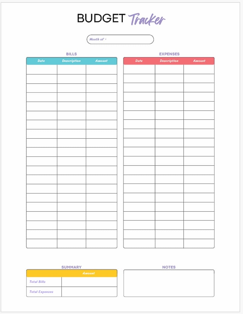 Financial Budget Worksheet Free Printable Financial Budget Worksheet Free Printable
