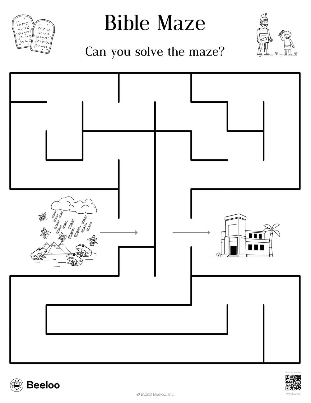 Bible Maze Beeloo Printable Crafts And Activities For Kids