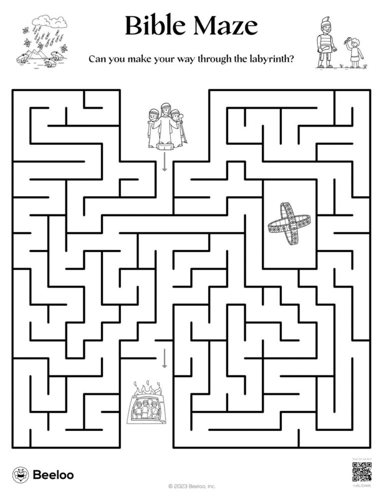 Bible Maze Beeloo Printable Crafts And Activities For Kids