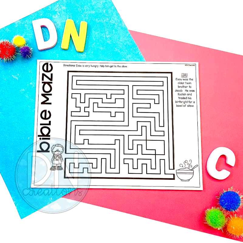 Bible Maze Worksheets For Preschool