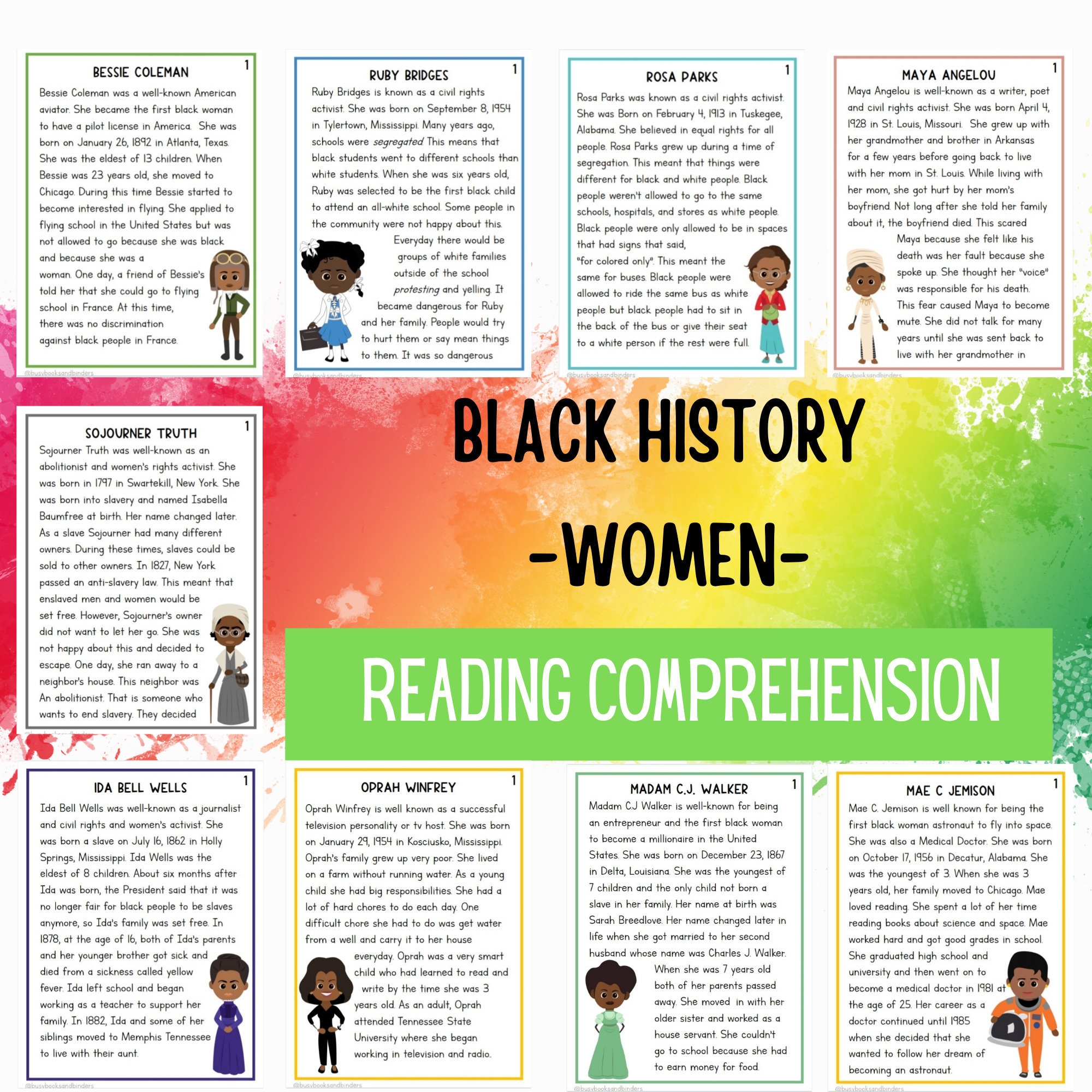 African American Reading Comprehension Worksheets African American Reading Comprehension Worksheets