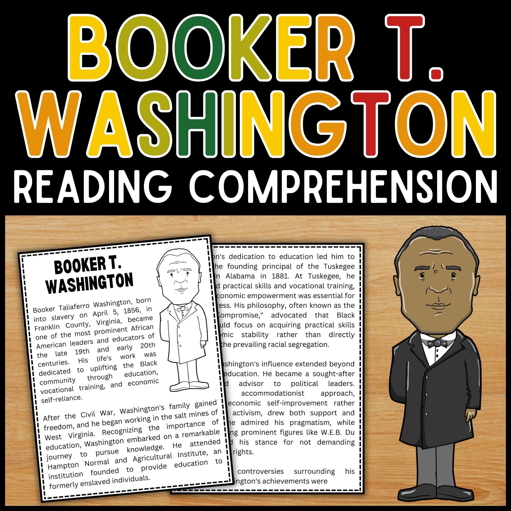 Black History Month Booker T Washington Reading Comprehension Black History Month Booker T Washington Reading Comprehension