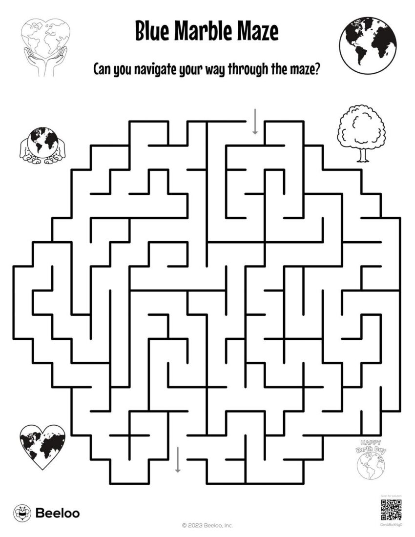 Blue Marble Maze Beeloo Printable Crafts And Activities For Kids