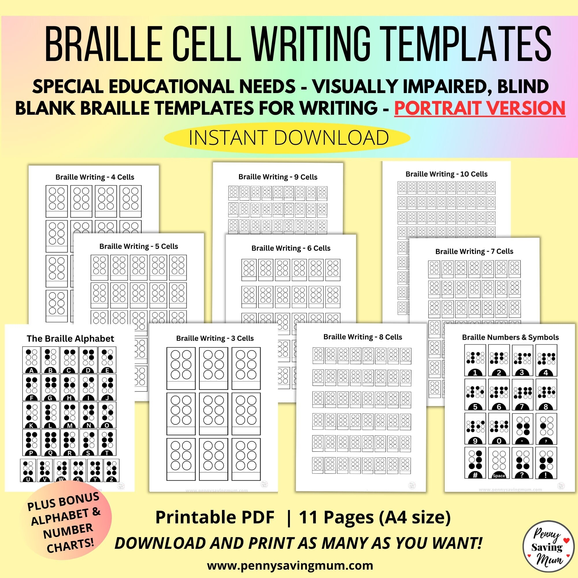 Braille Cell Writing Templates Learn Braille Alphabet Numbers Special Educational Needs Large Print Visually Impaired Blind Students Etsy UK Braille Cell Writing Templates Learn Braille Alphabet Numbers Special Educational Needs Large Print Visually Impaired Blind Students Etsy UK