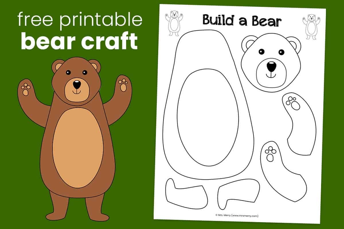 Build a Bear Craft For Kids Free Printable Mrs Merry Build a Bear Craft For Kids Free Printable Mrs Merry