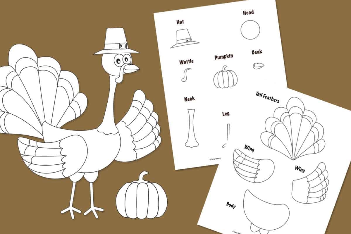 Build A Turkey Thanksgiving Kid Craft Mrs Merry