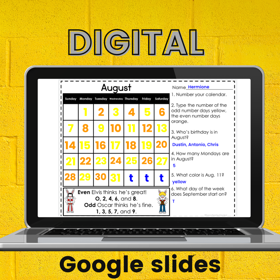 Calendar Math Worksheets Primary Planet