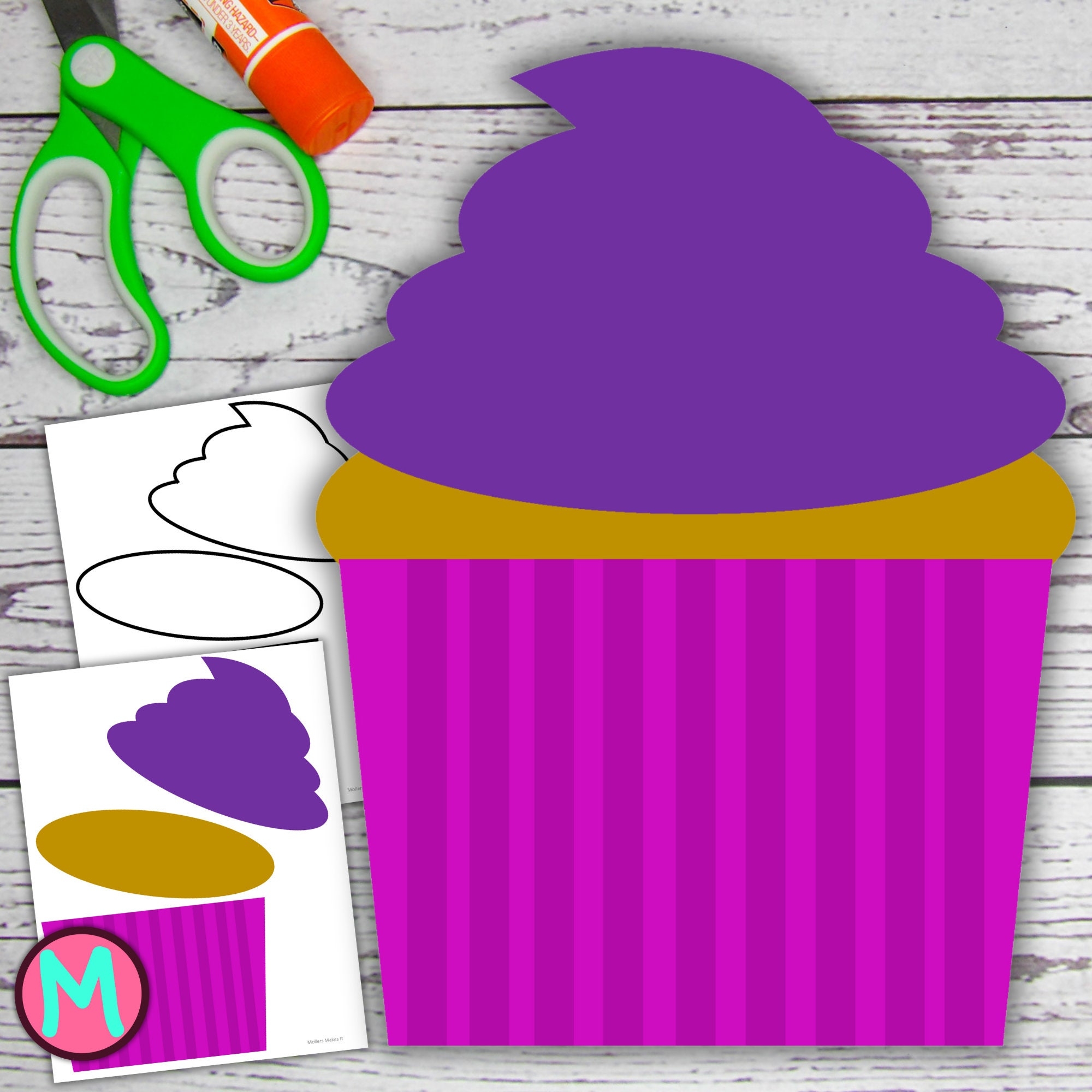 Printable Cupcake Template For Preschool