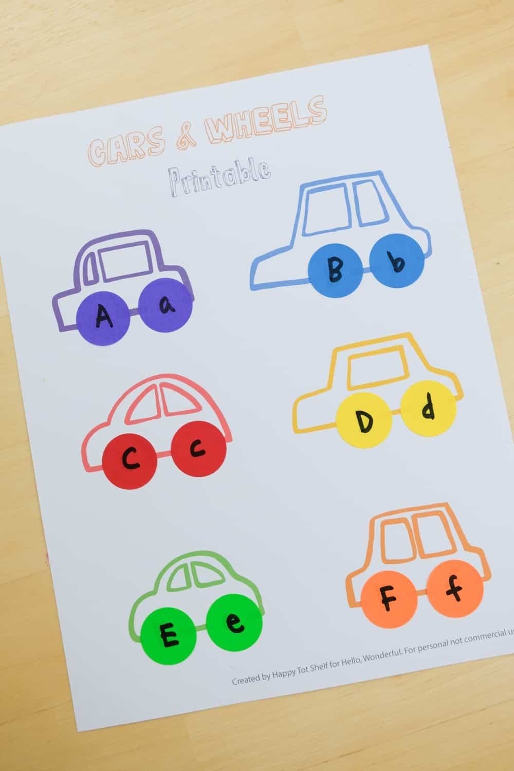 CARS AND WHEELS LEARNING PRINTABLE Hello Wonderful
