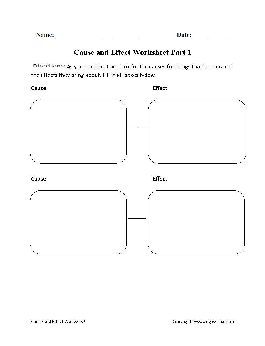 Cause And Effect Worksheets Cause And Effect Two Pairs Worksheet Cause And Effect Worksheets Cause And Effect Two Pairs Worksheet