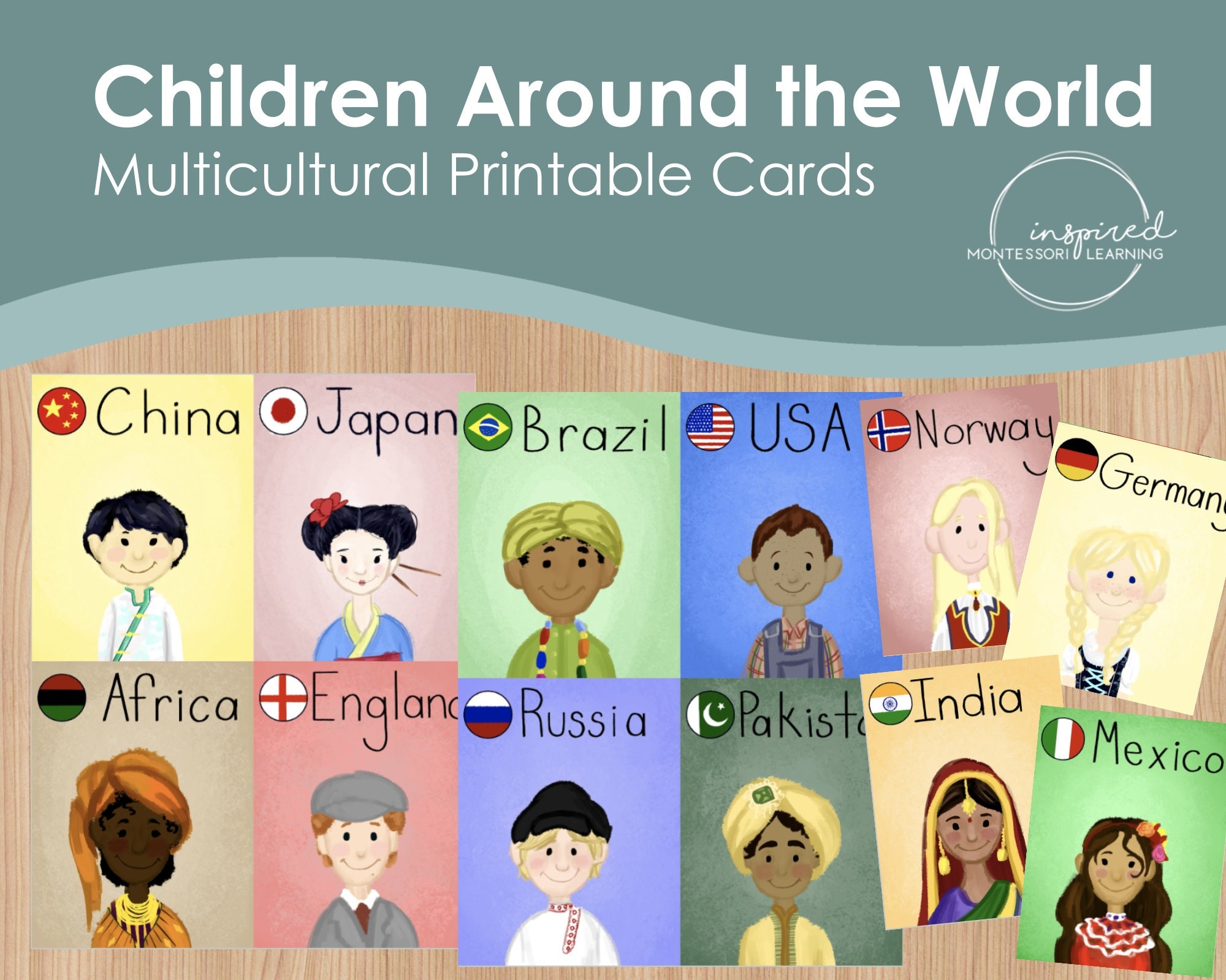 Children Around The World Printable Cards Multicultural Studies Culture U0026 Language Cultural Diversity Country Studies International