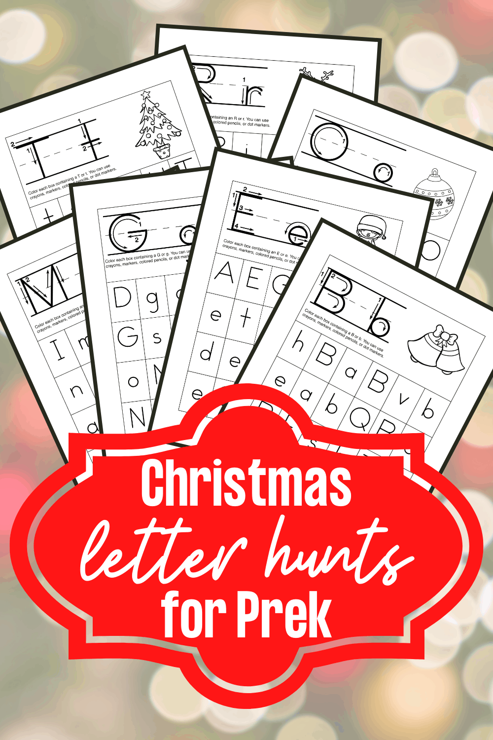 Preschool Christmas Alphabet Printable