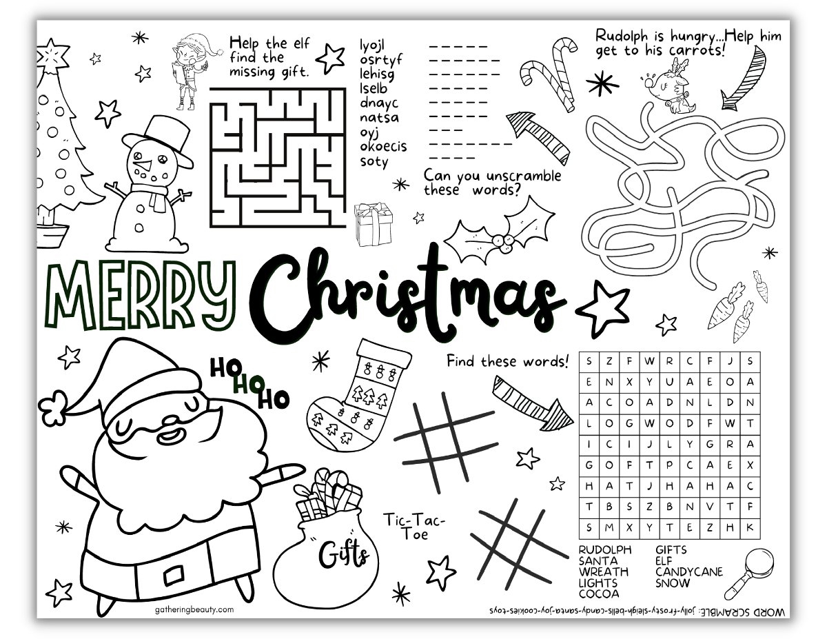Christmas Coloring Activities For Kids Free Printable Gathering Beauty Christmas Coloring Activities For Kids Free Printable Gathering Beauty