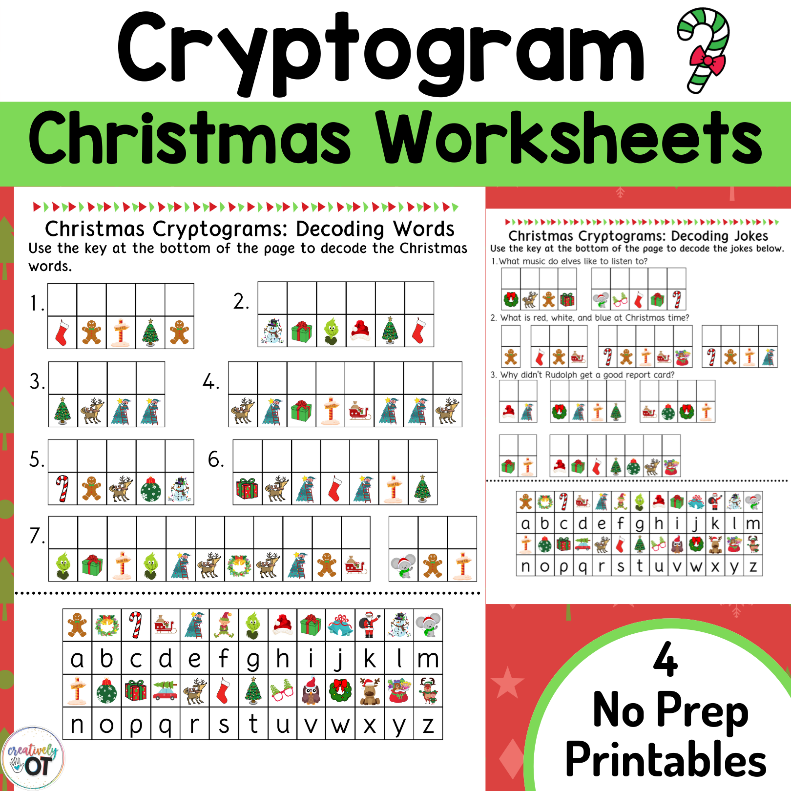 Christmas Cryptogram And Decoding Worksheets Made By Teachers Christmas Cryptogram And Decoding Worksheets Made By Teachers