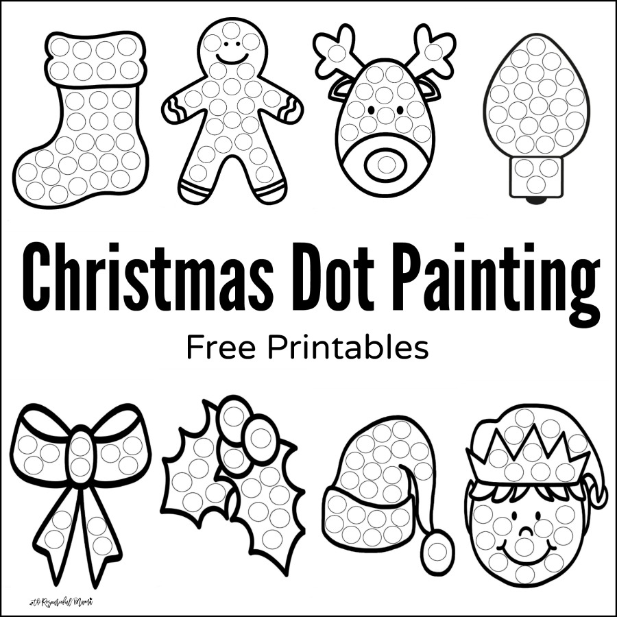 Christmas Dot Painting Free Printables The Resourceful Mama Christmas Dot Painting Free Printables The Resourceful Mama